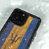 Barbados Flag Dark Wood iPhone 14 Pro Waterproof Case
